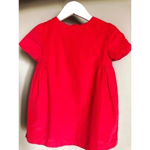 Red corduroy dress by Jacadi